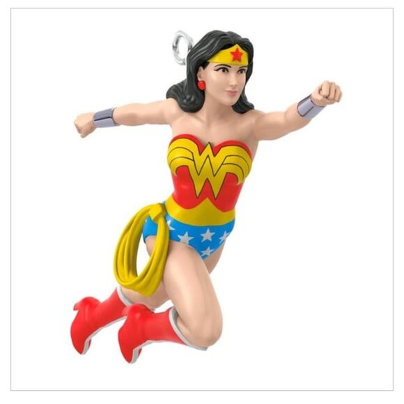 NIB 2017 Hallmark Mini Wonder Woman Tree Ornament - Picture 2 of 8